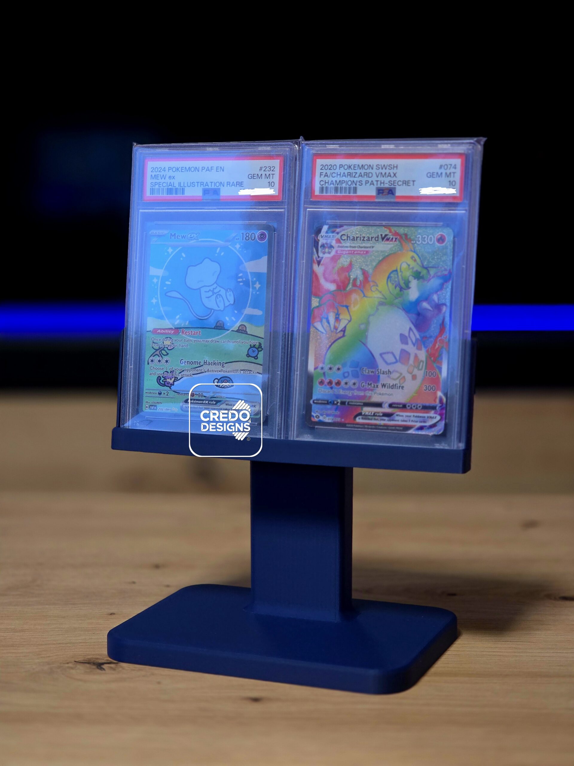 PSA Slab Dual Card Modern DIsplay Stand