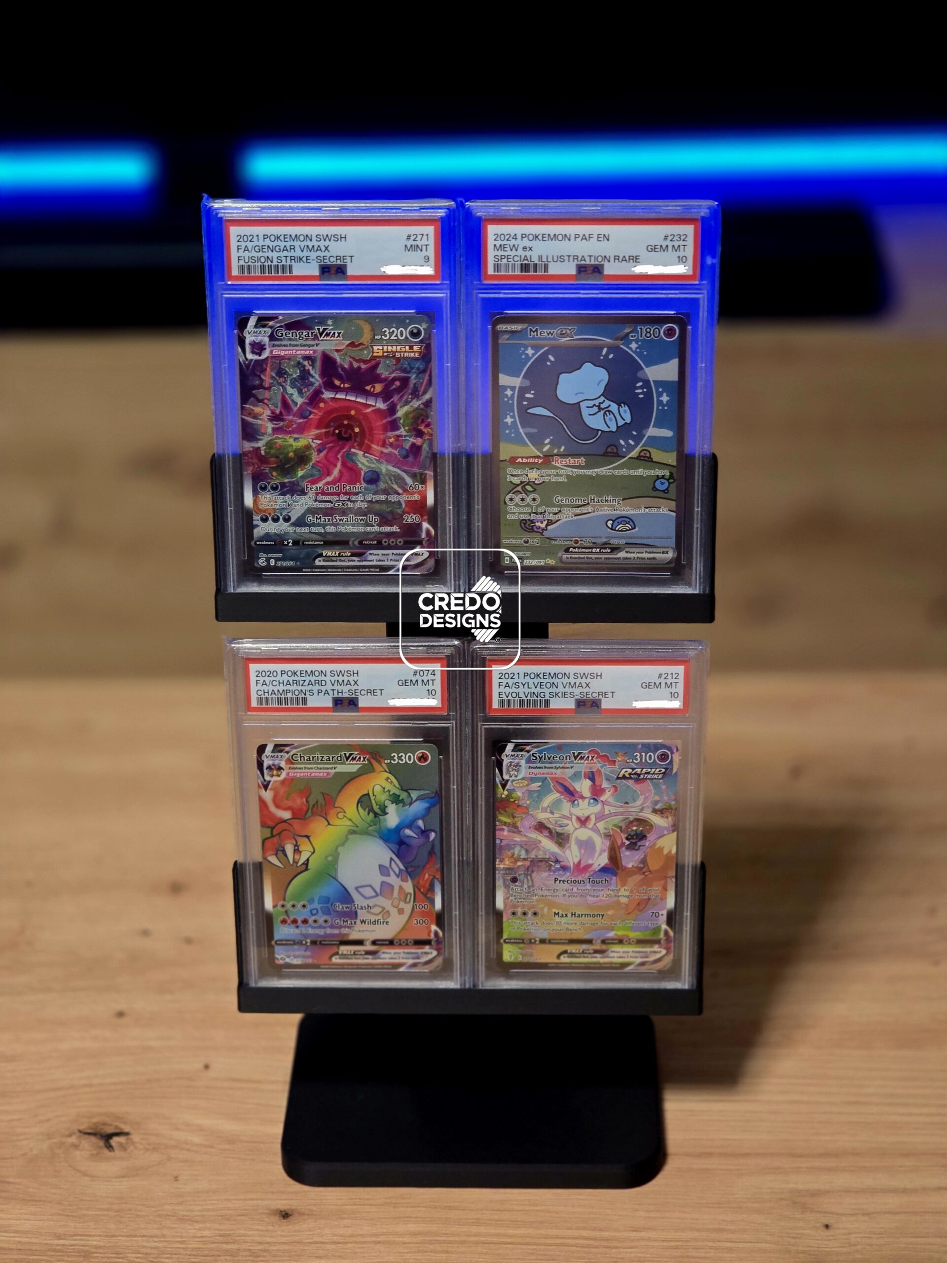 2x2 PSA Graded Slab Modern Display Stand