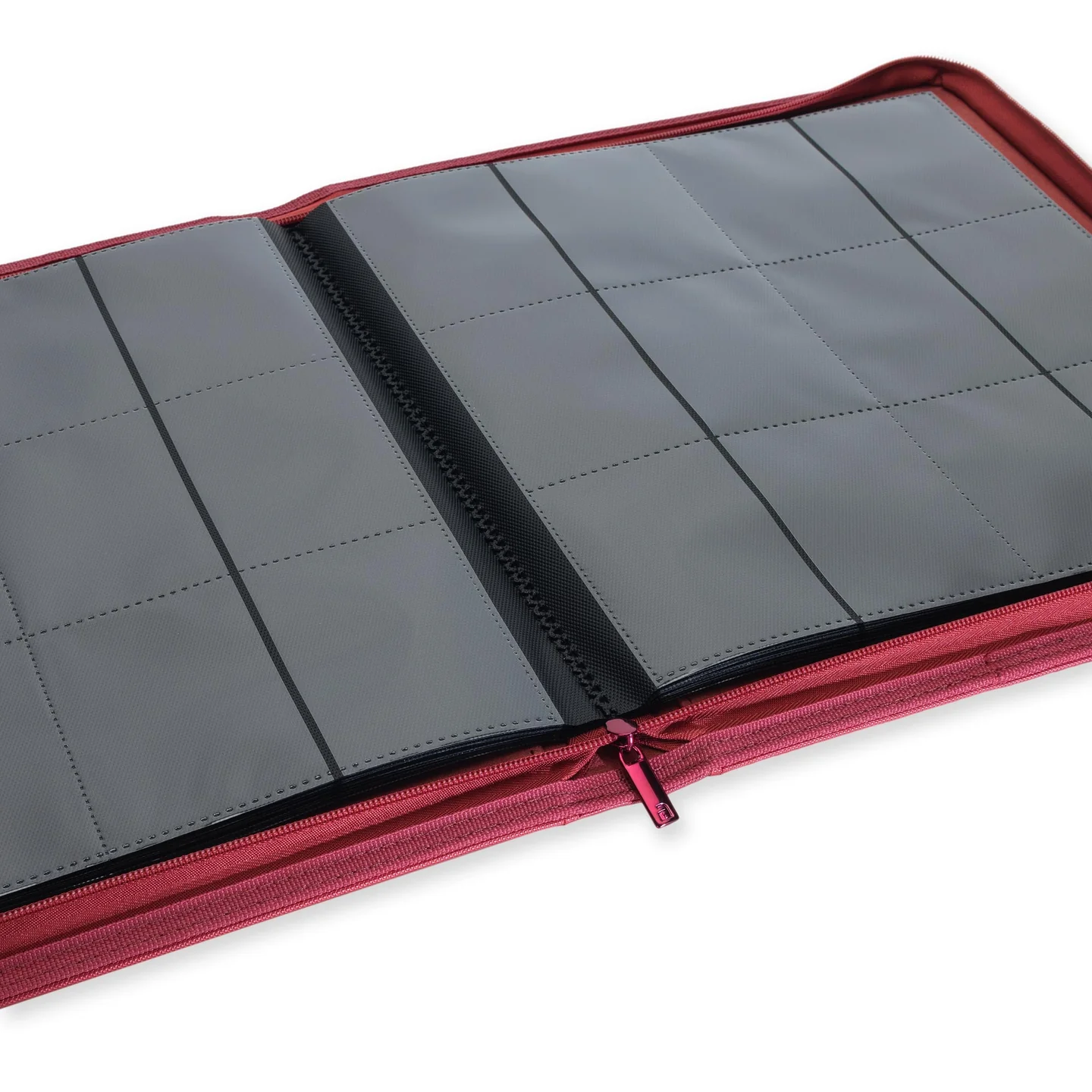 VaultX - 12-Pocket Zip Binder - Metallic Red