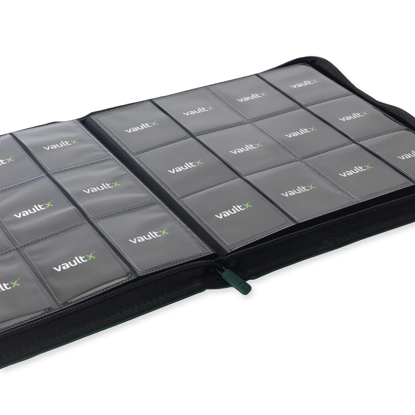 VaultX - 12-Pocket XL Zip Binder - Donkergroen